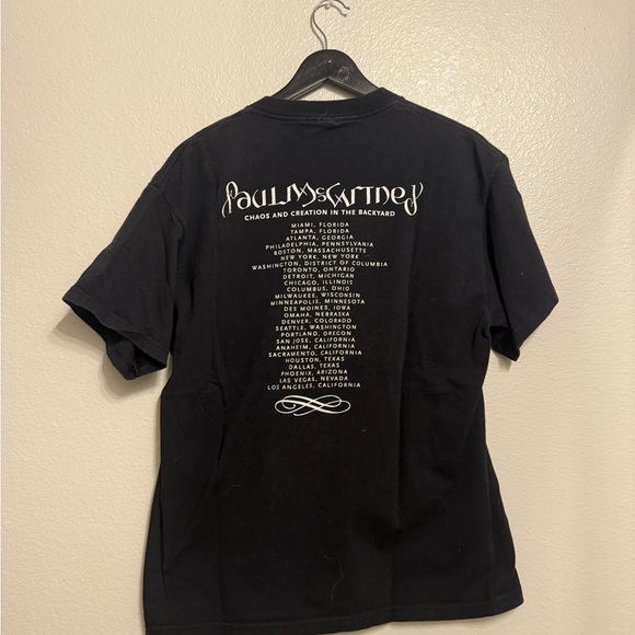 Vintage Paul McCartney Y2K Black Men’s Tour Music Band Tshirt M 20x27 - Picture 4 of 5